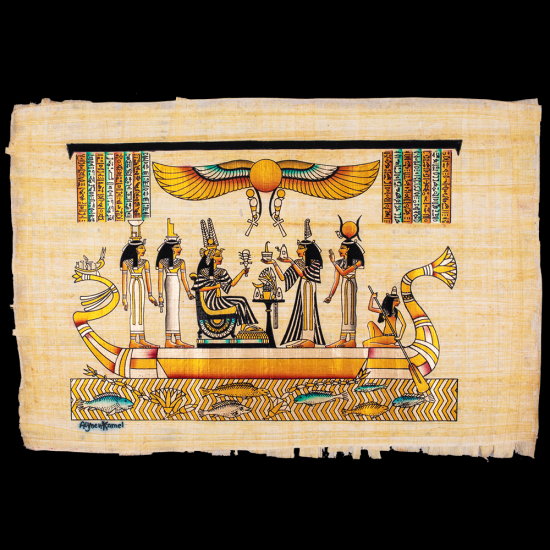 Royal Egyptian Papyrus depicts Queen Nefertari on the boat while her journey to eternal life, Nefertari papyrus